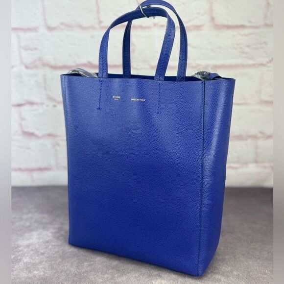 Celine Phantom Small Leather Blue Tote NEW - Picture 1 of 13